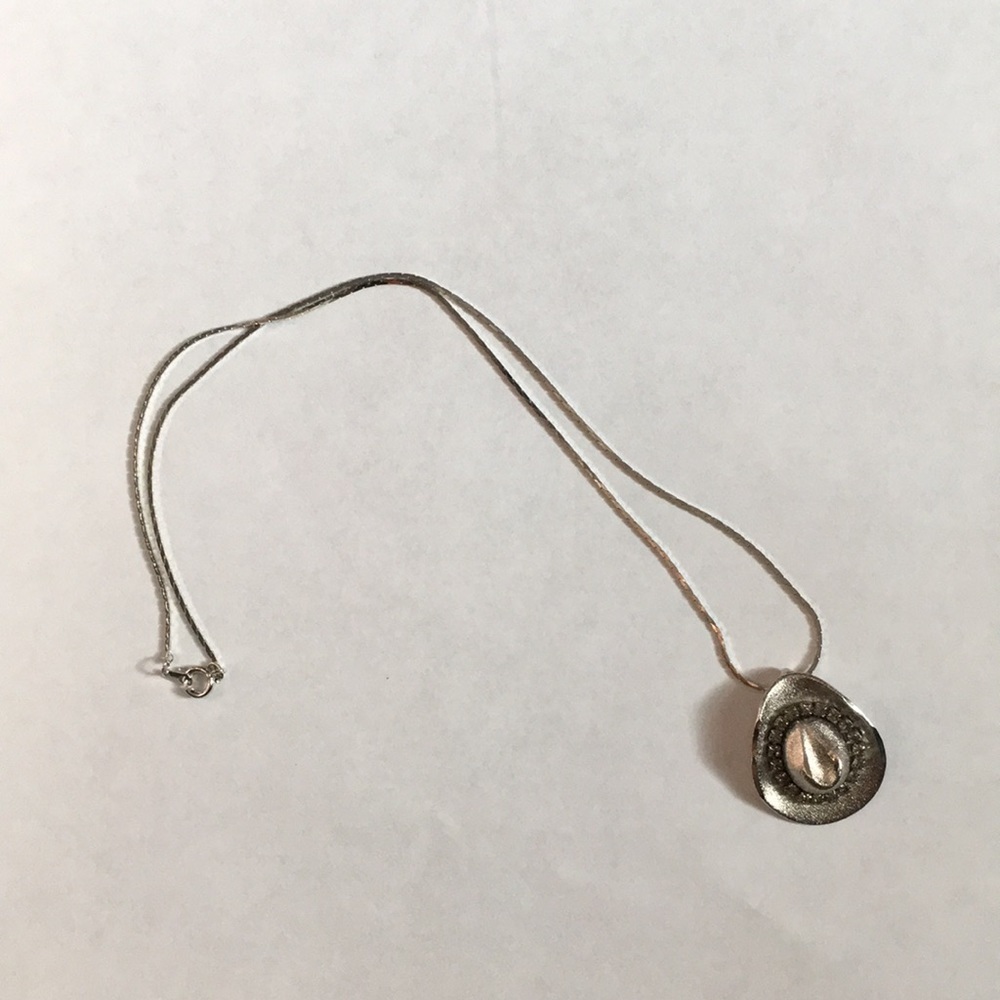 Beautiful cowboy hat necklace